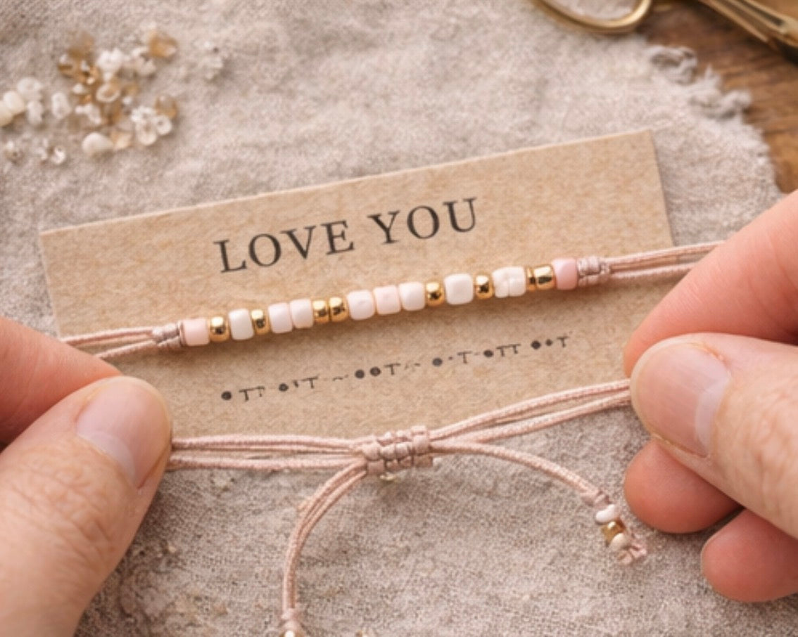 “Love You” – Morse Code Bracelet